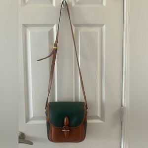 Green and Brown Leather Shoulder Bag